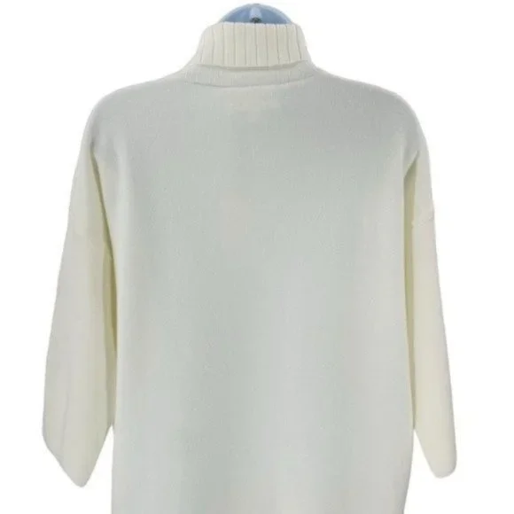 Pomander Place NEW Winter White Vivianne Turtleneck Sweater Mini Dress Size XL - Picture 8 of 11